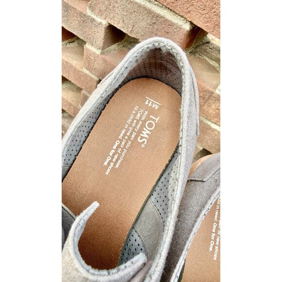 TOMS Brogue Oxford Men’s Size 11 - Dary Gray Leather/Washed Canvas - New w/o Box main image 12